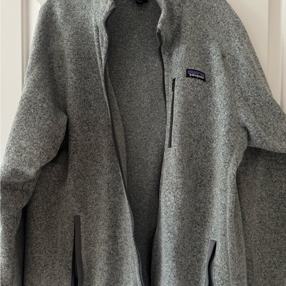 Patagonia Men's Zip-Up Sweater in Heather Gray